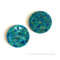 Quadrante orologio blu opal gemstone rigido